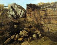 Courbet, Gustave - Crumbling Rocks